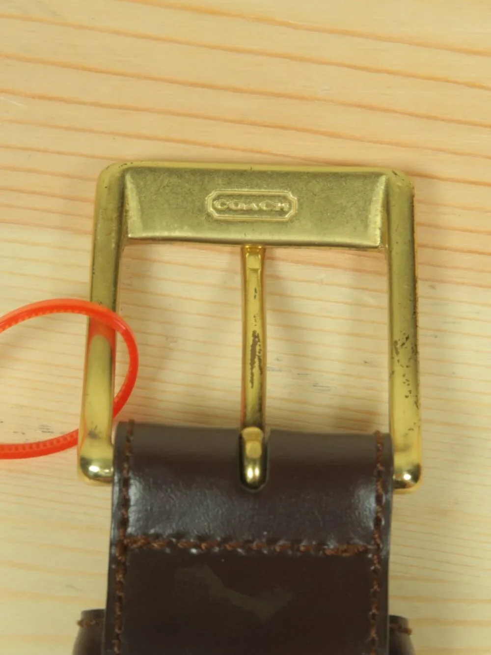 Coach Genuine Calfskin Dress Belt 5953 Mens 40 Brown